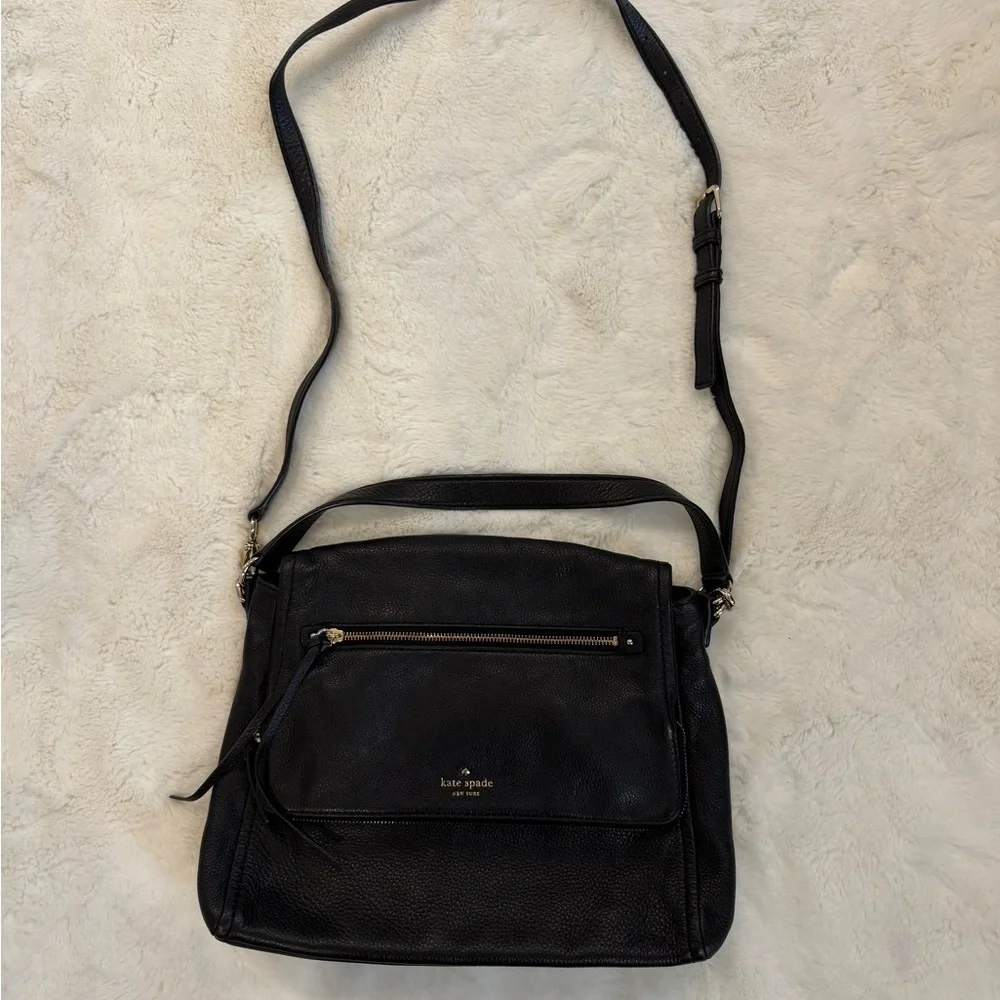 Kate Spade Cobble Hill Black Pebbled Leather Classic Crossbody Bag